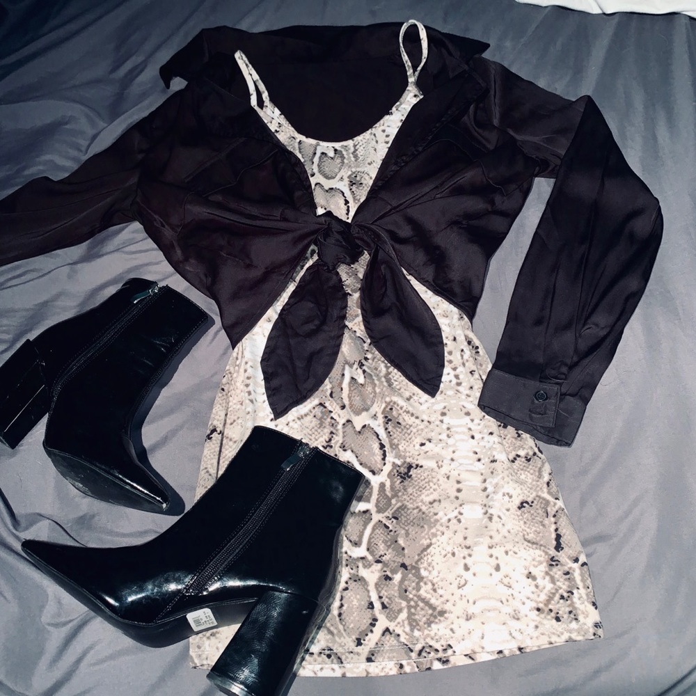 Snake print dress